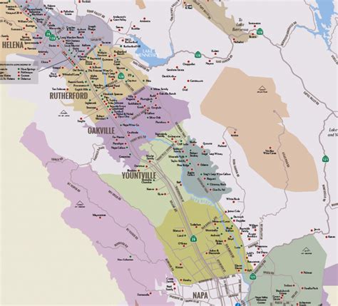 Winery Map Of Napa Valley
